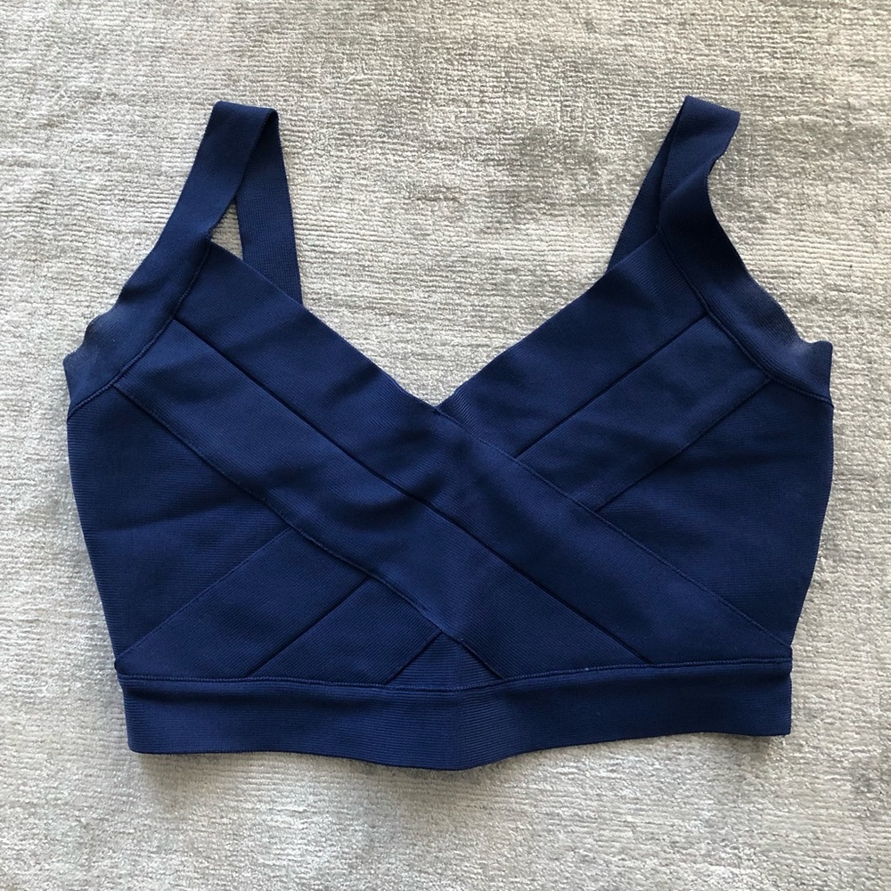 BCBGMaxAzria  blue bandage top
